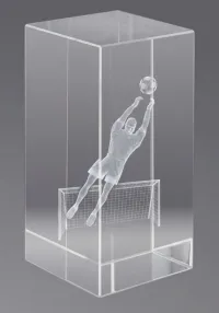 Trofeo cristal 3D Portero