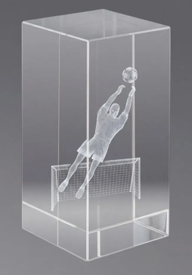 Trofeo cristal 3D Portero
