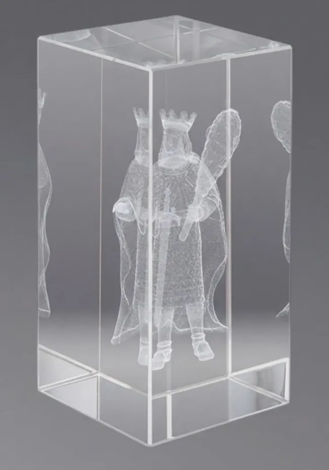 3D crystal trophy Letters