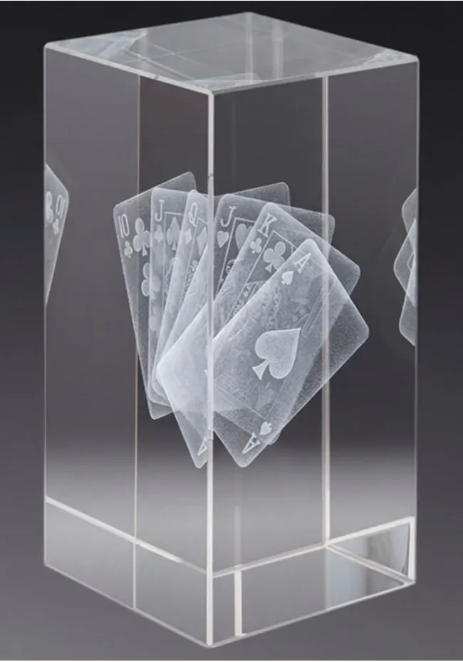 3D crystal trophy Card Poker