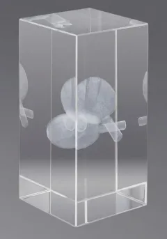 trophée en cristal Ping Pong 3D Thumb trophée en cristal Ping Pong 3D Thumb