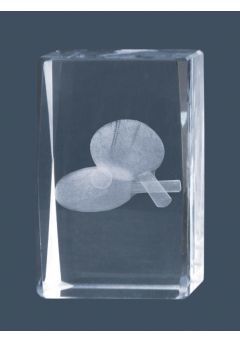trofeo di cristallo Ping Pong 3D Thumb