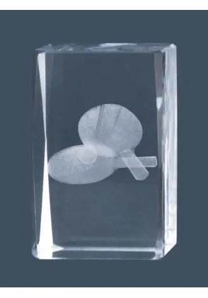 Ping Pong 3D-Kristall-Trophäe