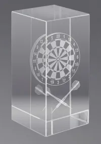 Trofeo cristal 3D Dardos