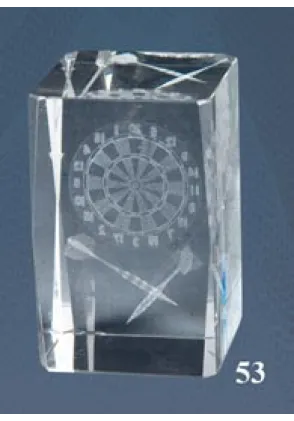 Kristalltrophäe 3D Darts