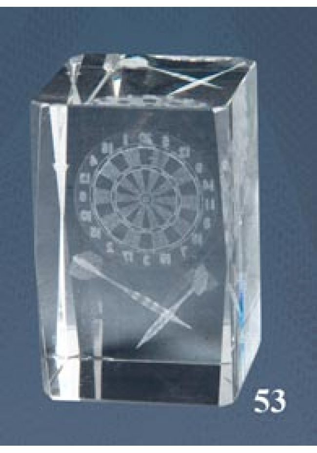 Trofeo cristal 3D Dardos