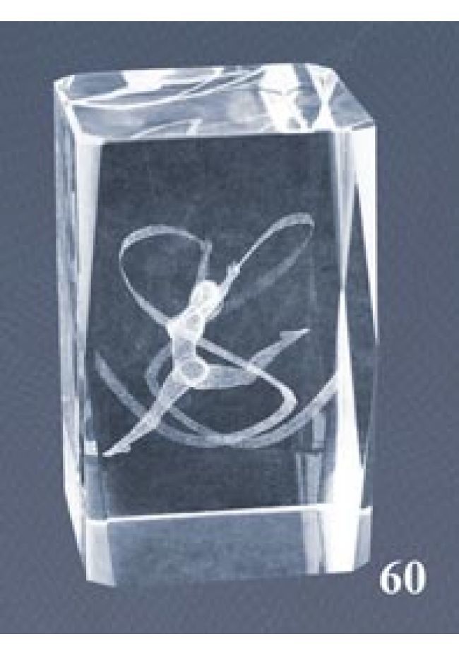 3D Gymnastique cristal trophée