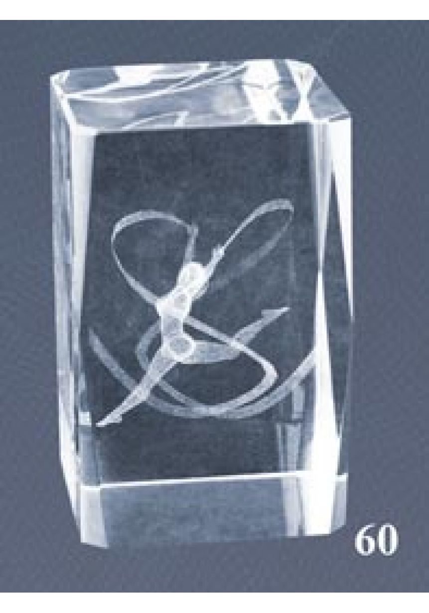 Trofeo cristal 3D Gimnasia Rítmica