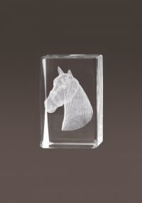 3D crystal trophy Horses