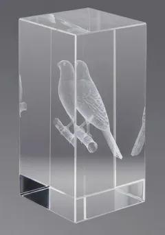 3D crystal trophy Birds Thumb