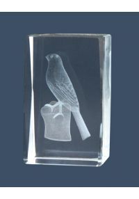 Trofeo cristal 3D Pájaros