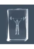 Trofeo cristal 3D Culturismo Thumb