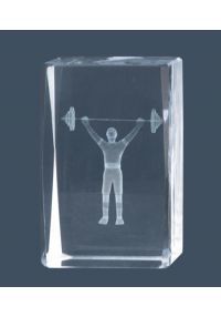 trofeo di cristallo 3D Culturismo