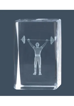 3D-Kristall-Trophäe Bodybuilding