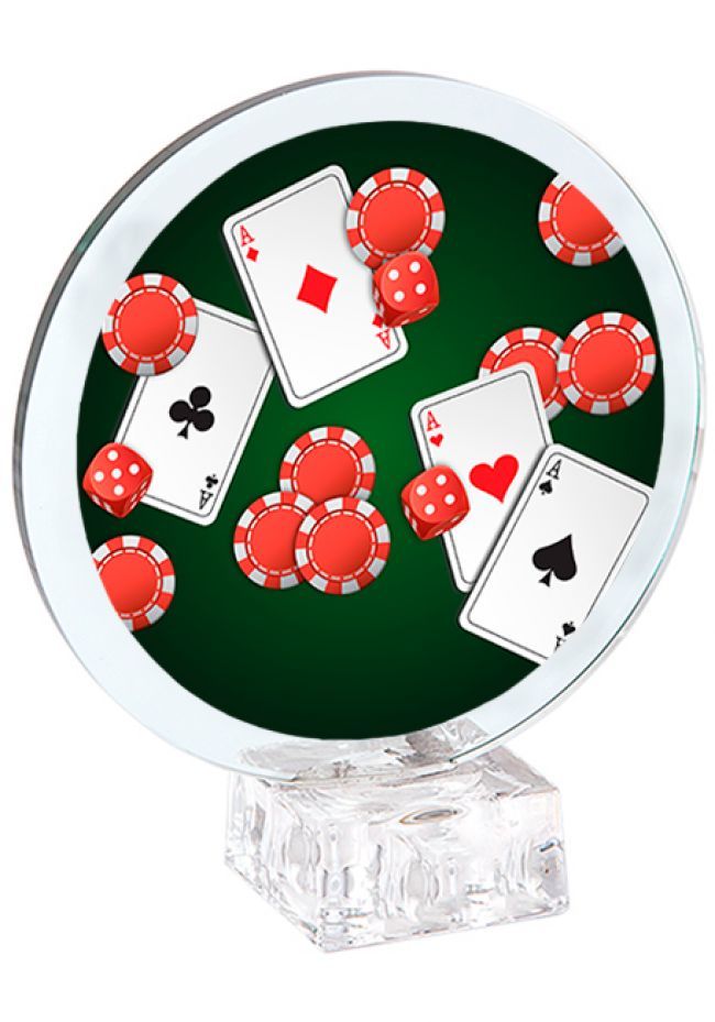 Trofeo cristal circular de Poker