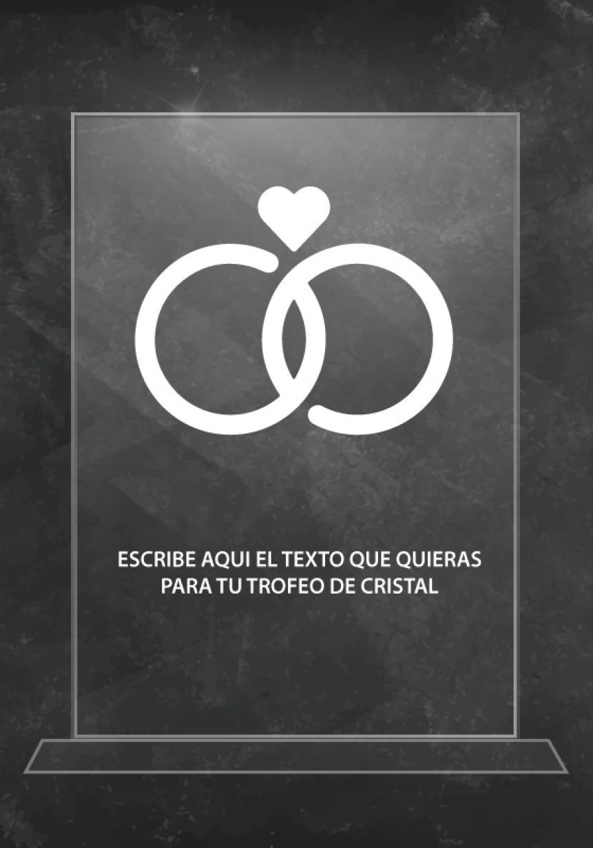 Trofeo de cristal para aniversarios
