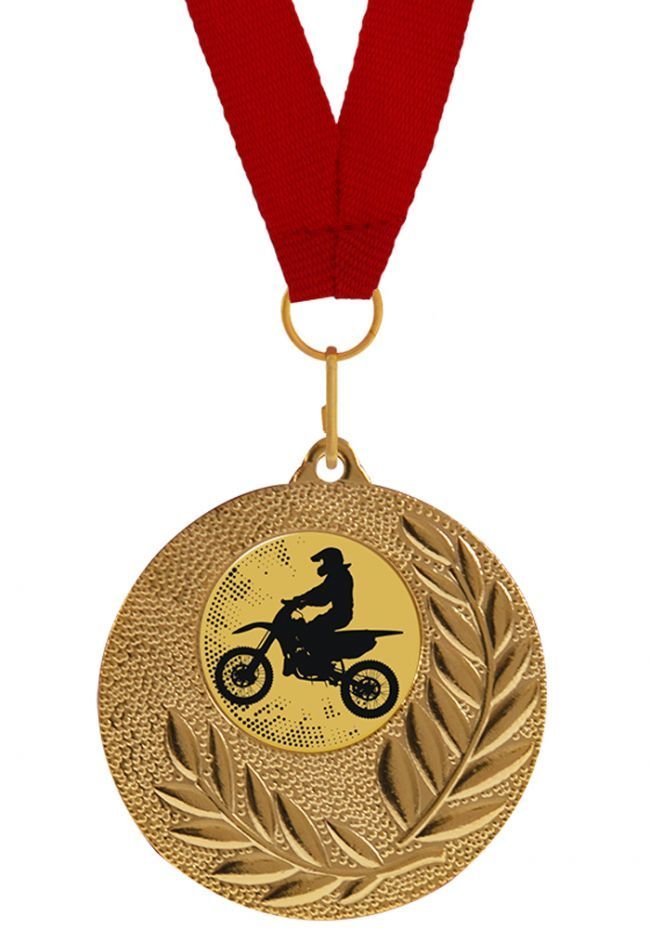 Medalla Completa de Moto Cross