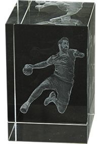 3D-Kristall-Trophäe Handball