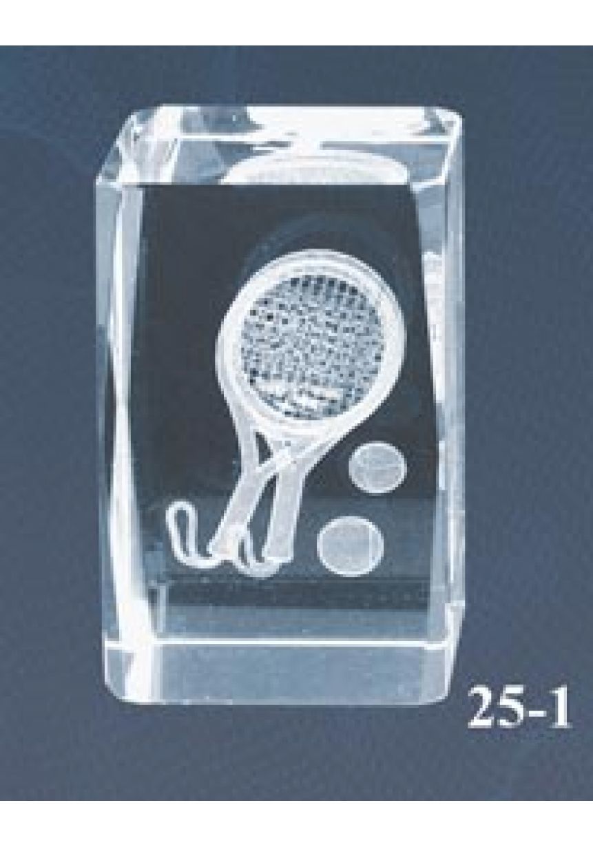 Trofeo cristal 3D Pádel