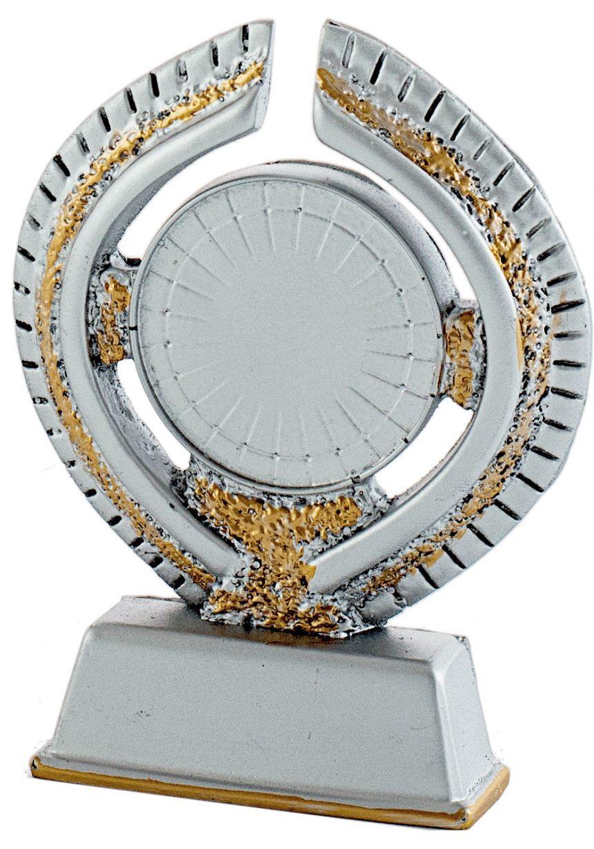 Trofeo portadisco resina plata