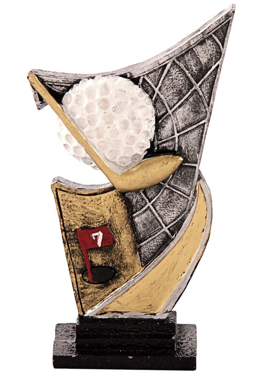 Trofeo resina aplique golf