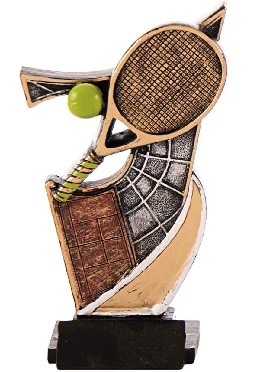 Trofeo resina aplique tenis