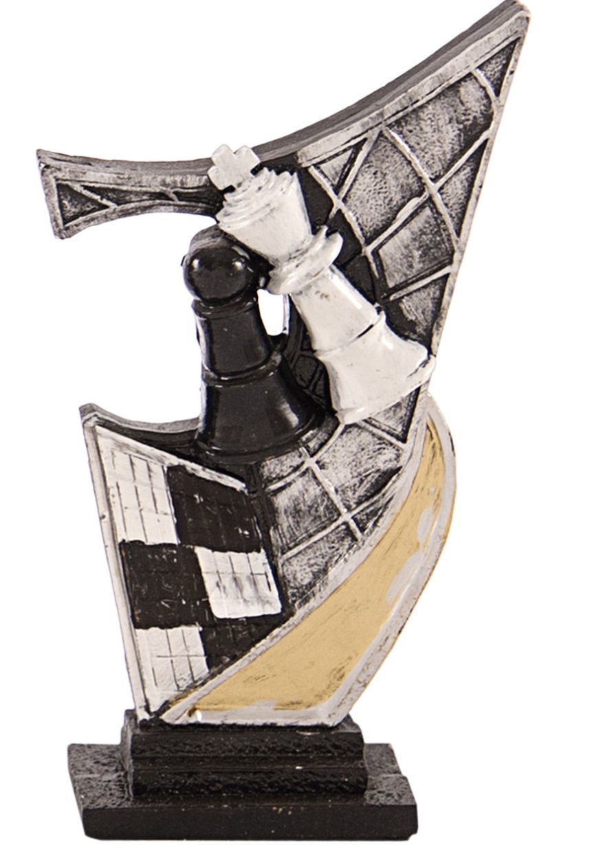 Trofeo resina aplique ajedrez