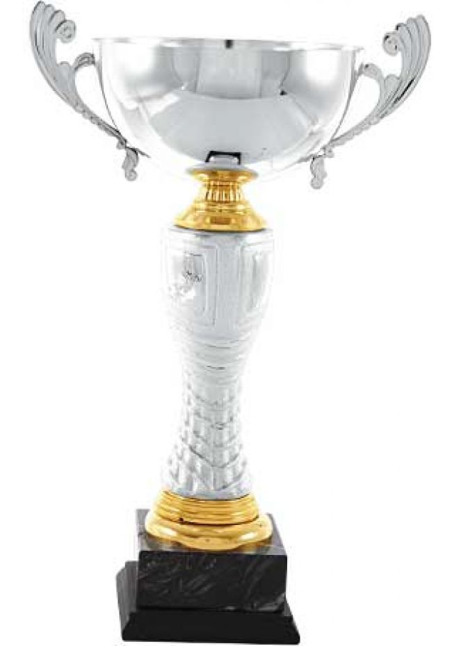 Trofeo copa bola lisa asas espiral
