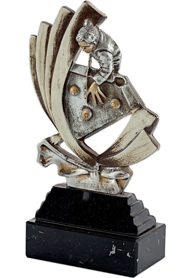 Trofeo resina silueta de billar Trofeo resina silueta de billar
