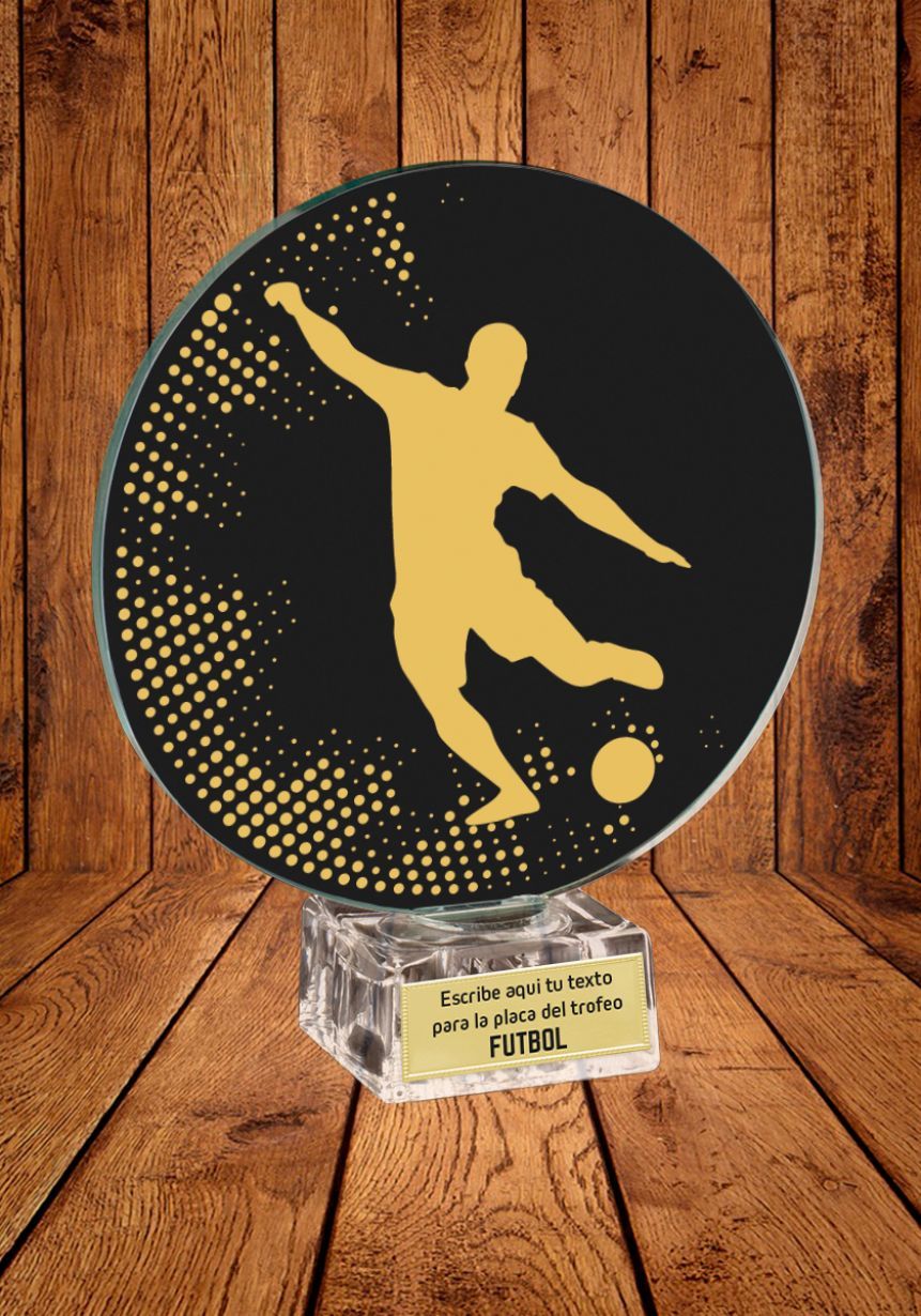 Trofeo de cristal para Fútbol