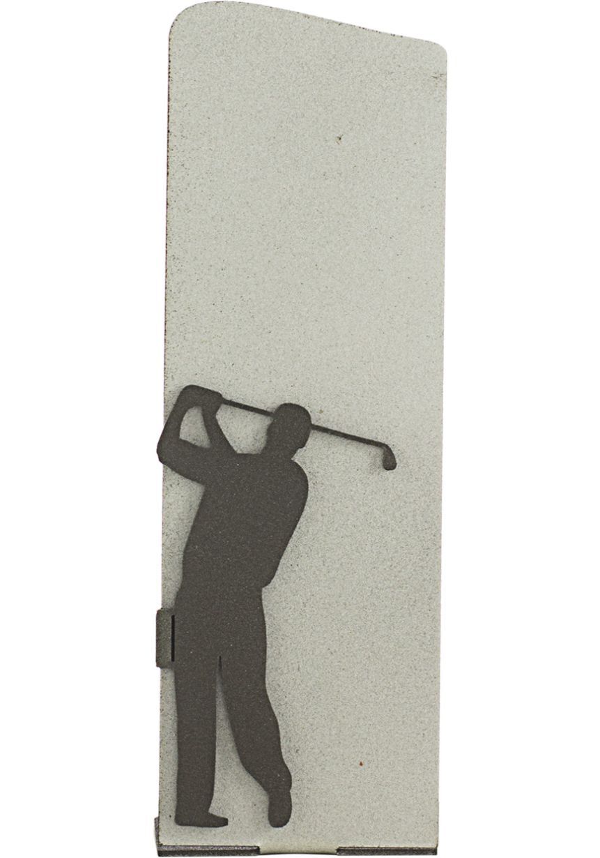 Trofeo Metal Plata Silueta Golf