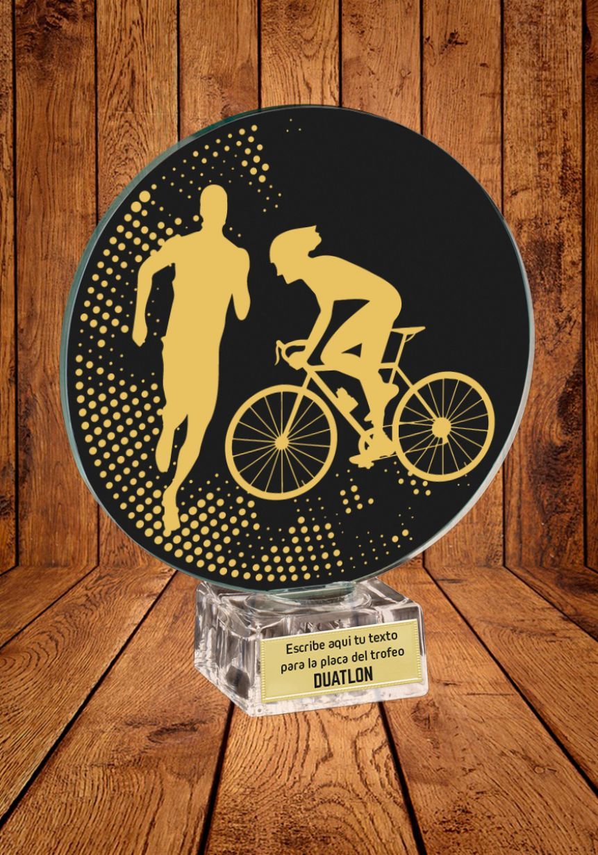 Trofeo de cristal para Duatlon