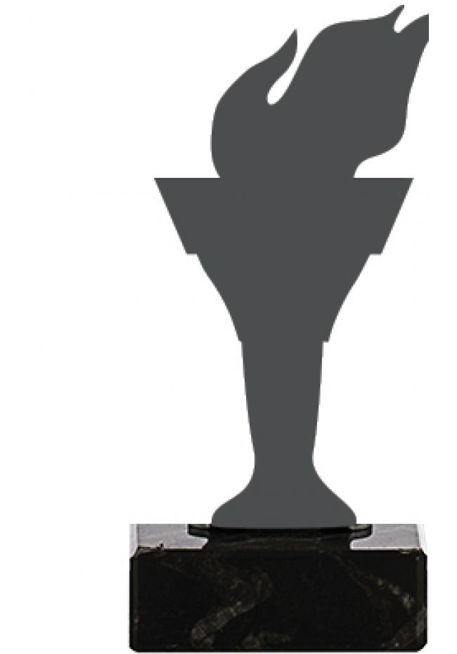 Trofeo de Antorcha realizado en metal    