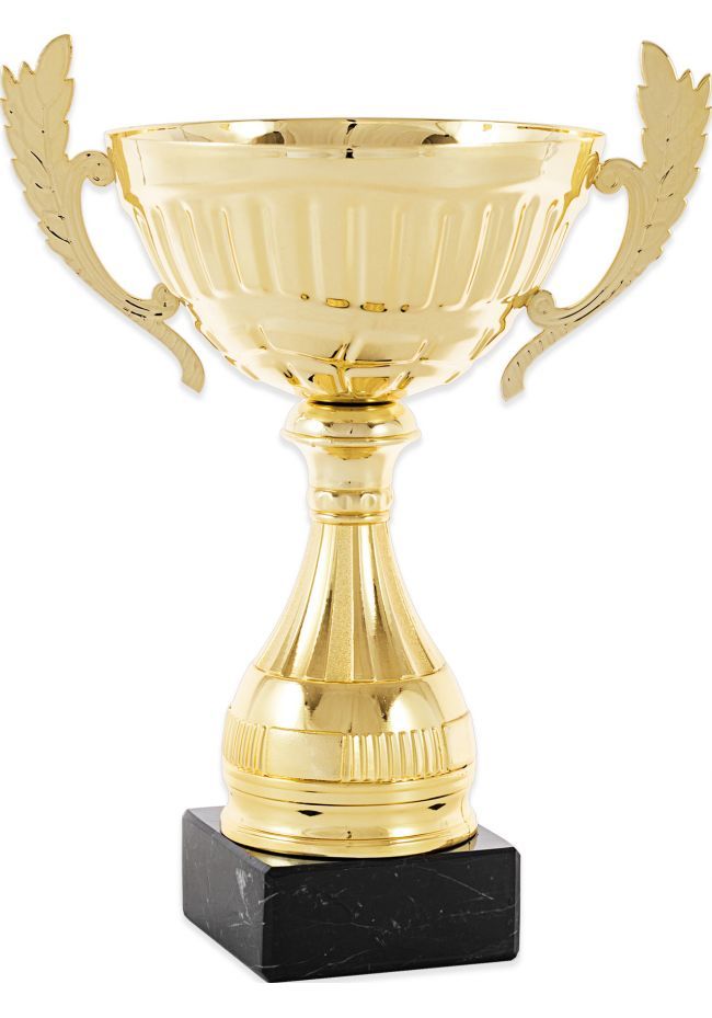 Trofeo copa con asas en dorado