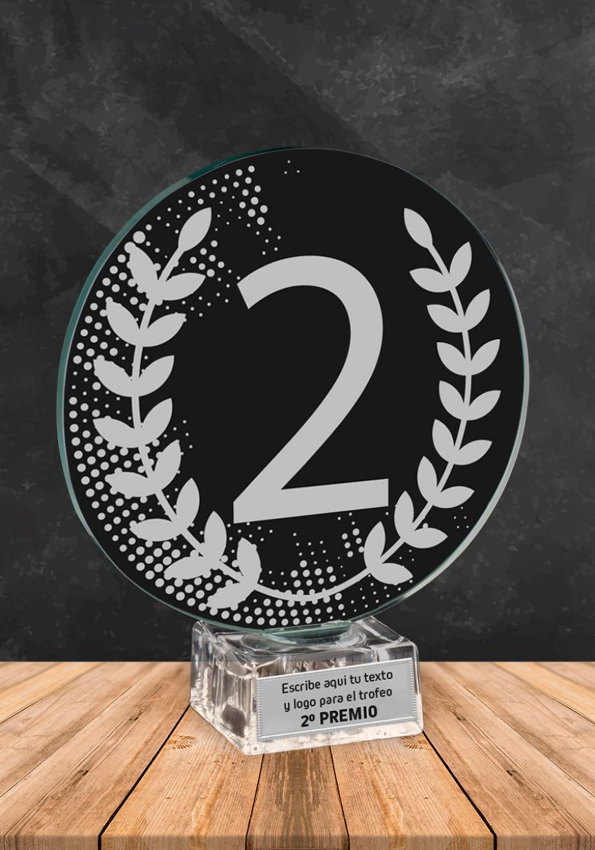 Trofeo de cristal Ganador Numero 2
