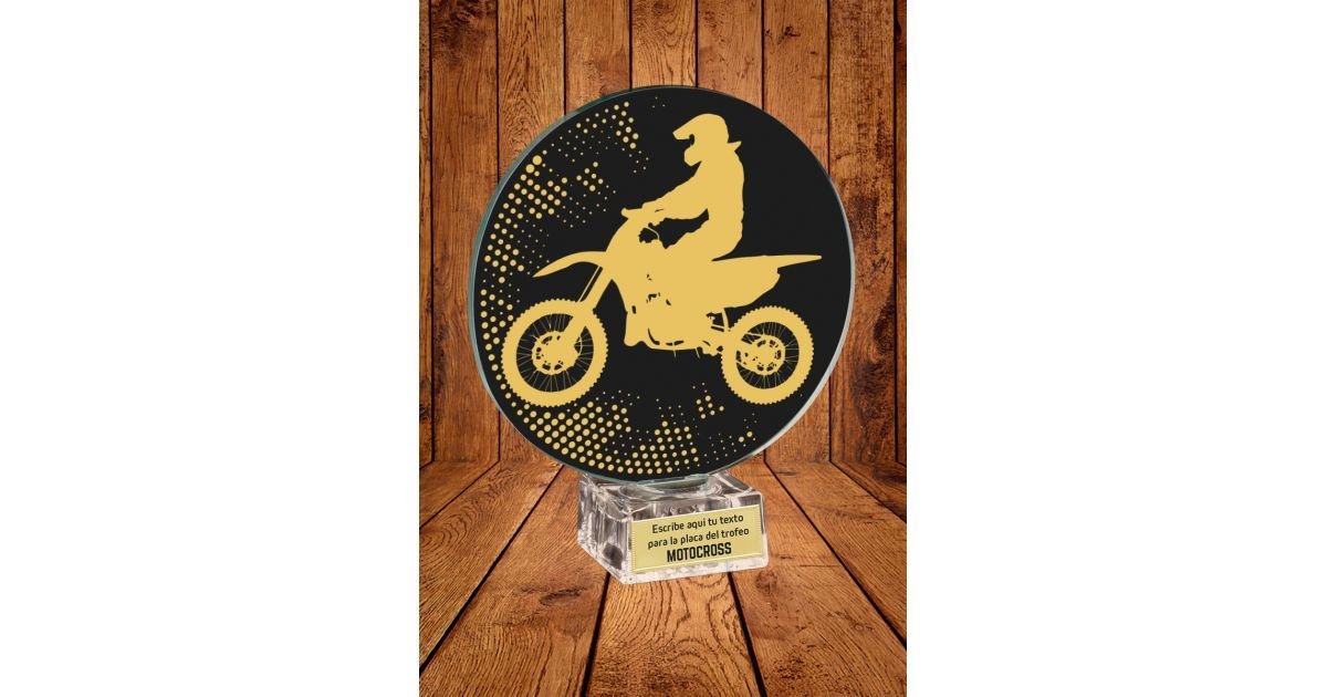 Trofeo In Marmo Per Motocross E Motorsport - Base Pesante, Incisione Gratuita Personalizzata