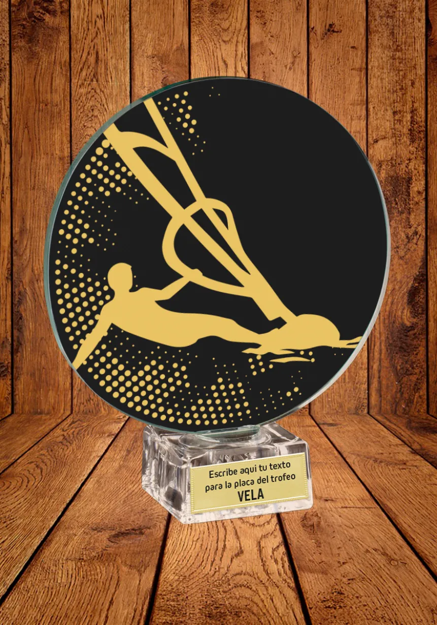 Trofeo de cristal para Vela