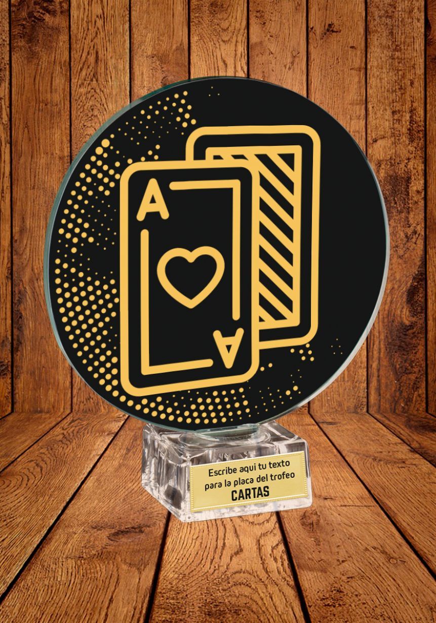 Trofeo de cristal para Cartas