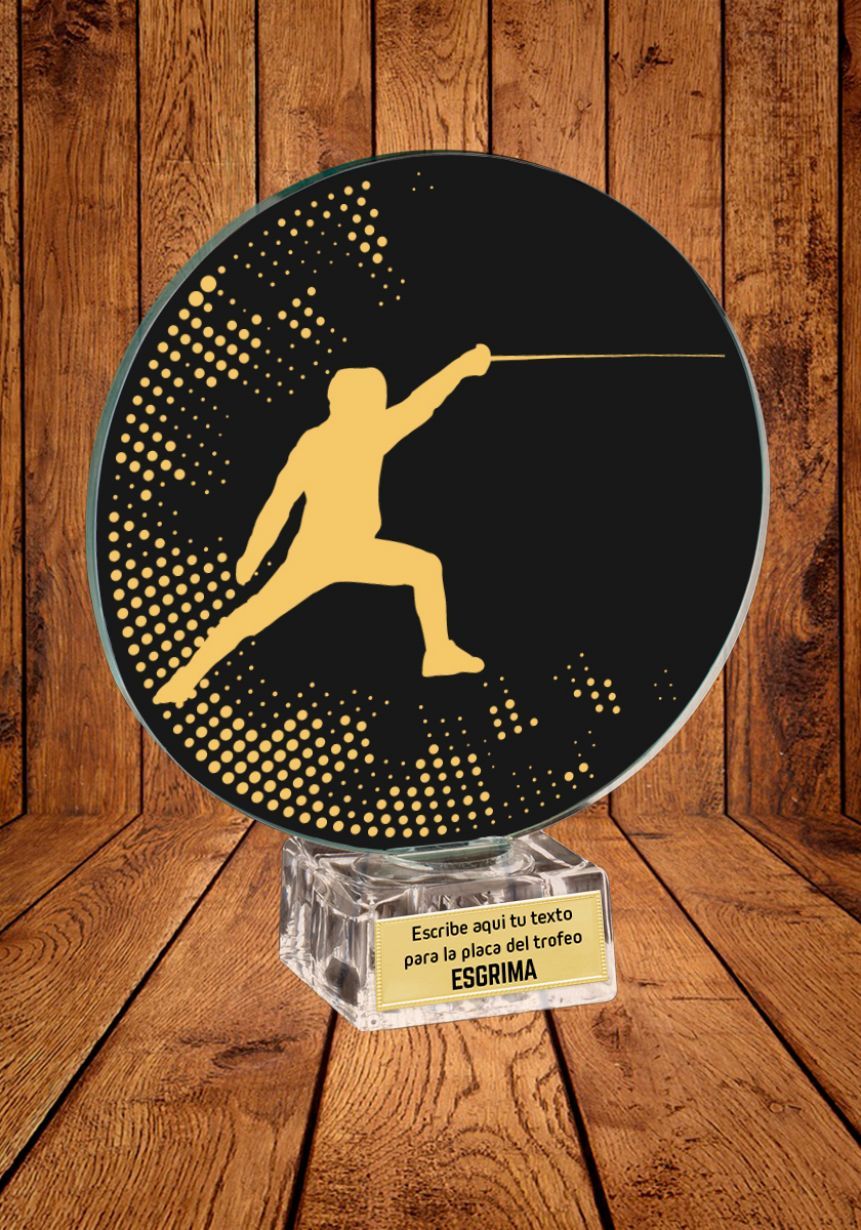 Trofeo de cristal para Esgrima