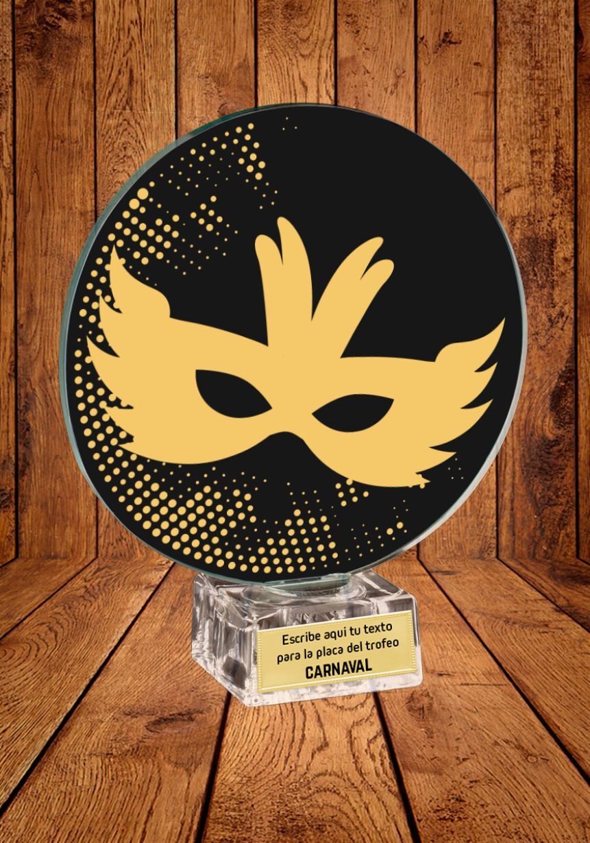 Trofeo de cristal para Carnaval
