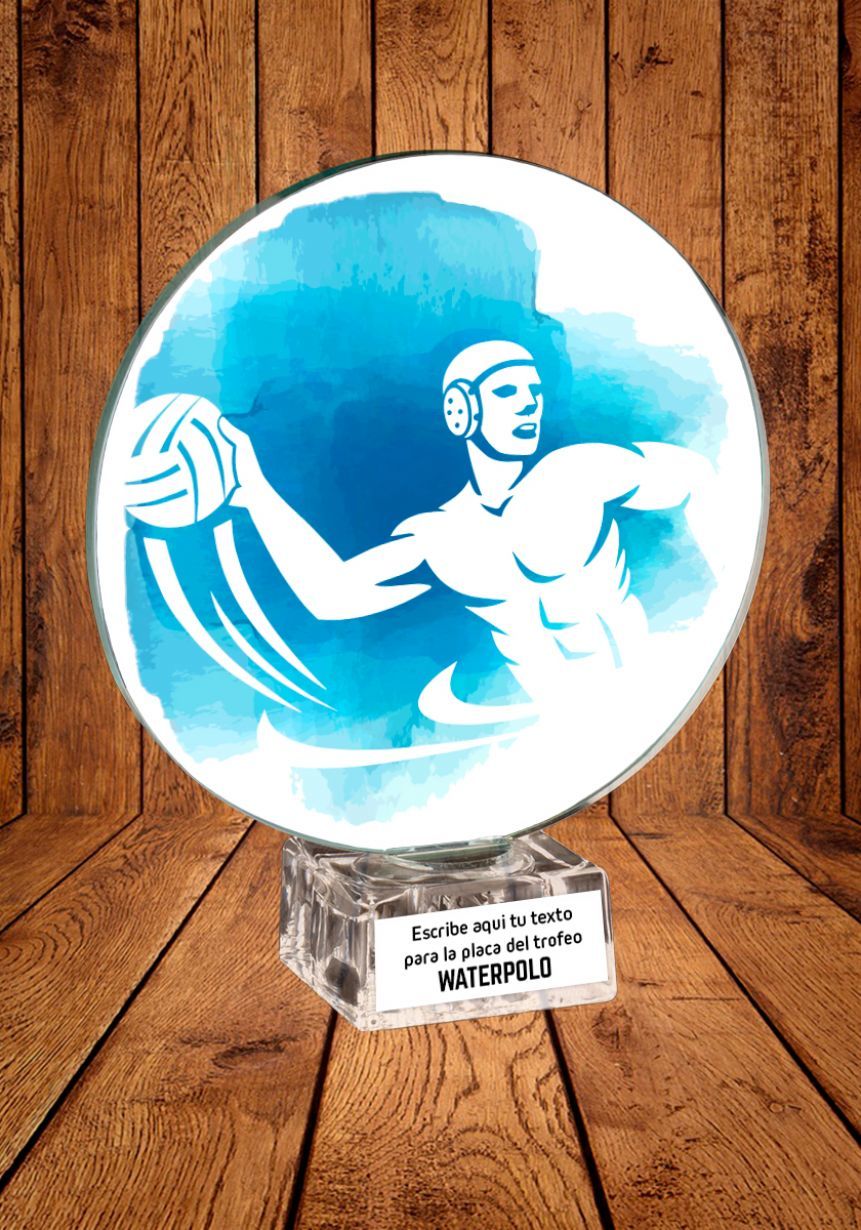 Trofeo de cristal para Waterpolo