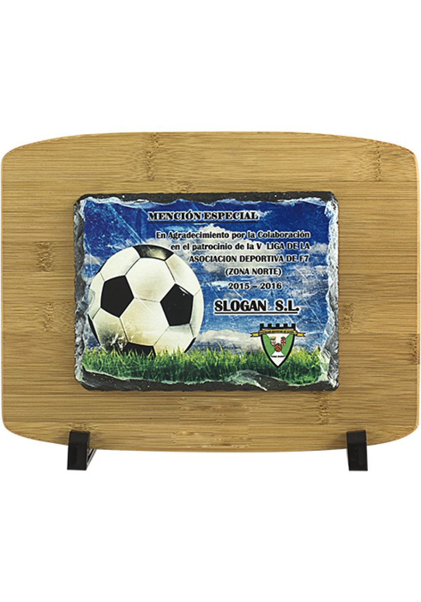 Trofeo Madera Bamboo y Pizarra