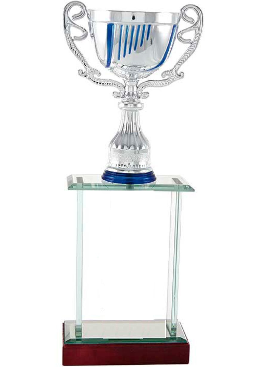 Trofeo columna cuerpo en cristal