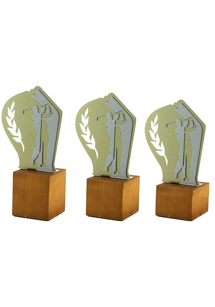 Trofeo de Golf en Metal / Madera
