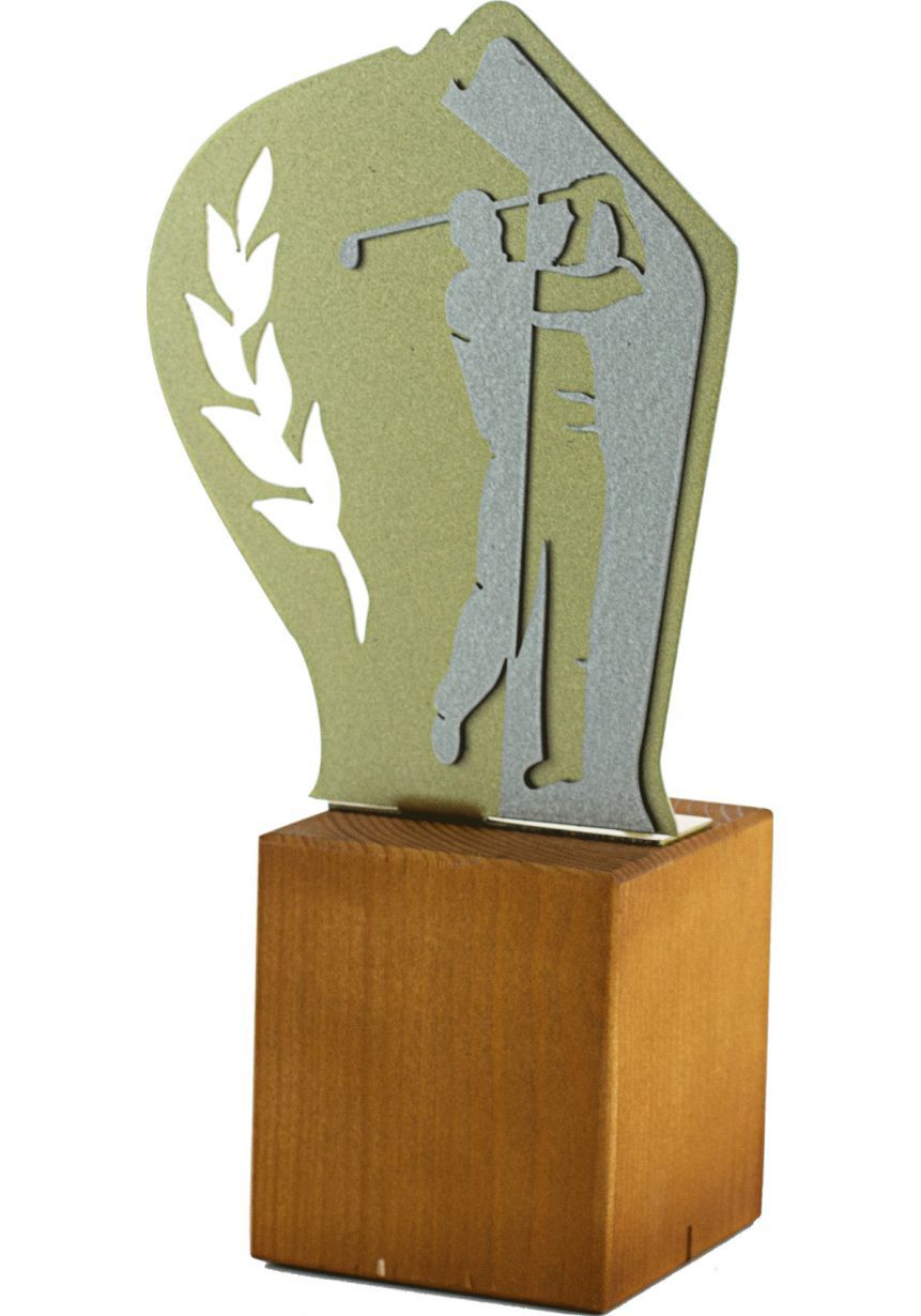 Trofeo de Golf en Metal / Madera