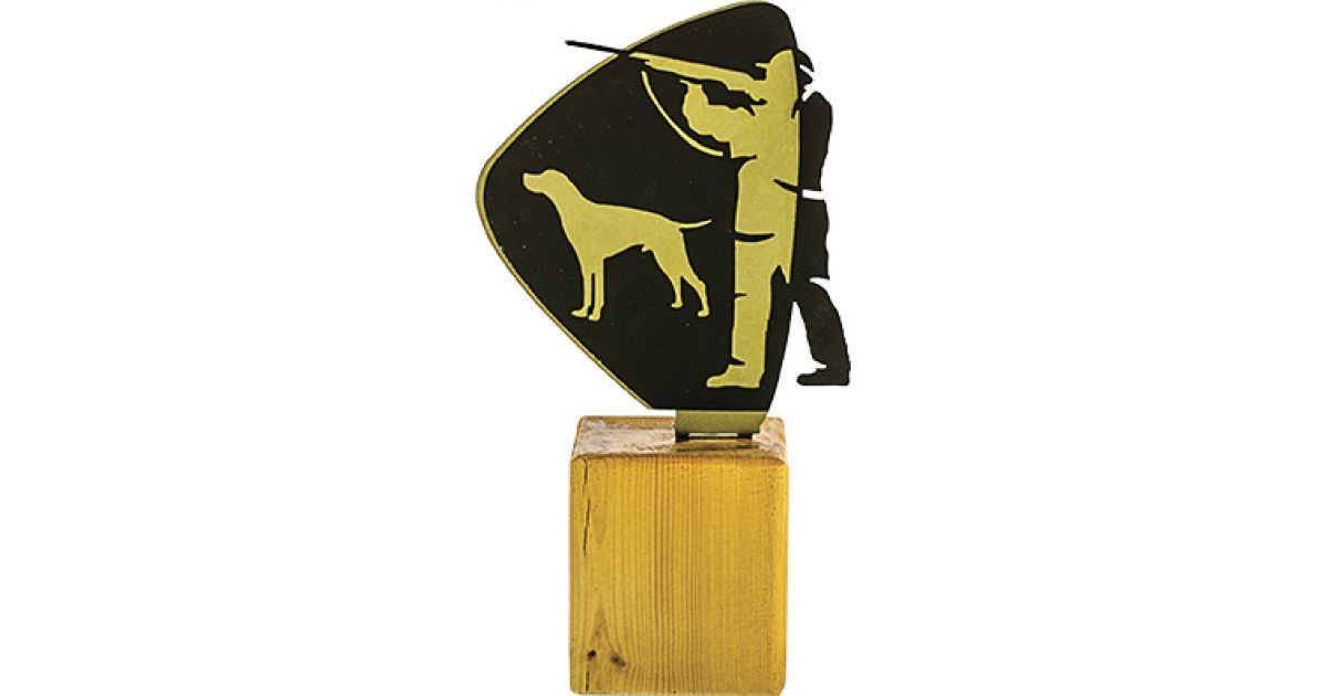 Trofeo di caccia metallo/legno