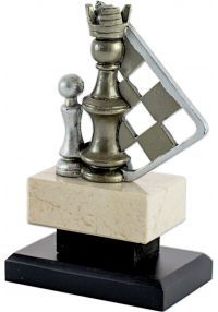 Trophy Schachfiguren Weiß/Schwarz