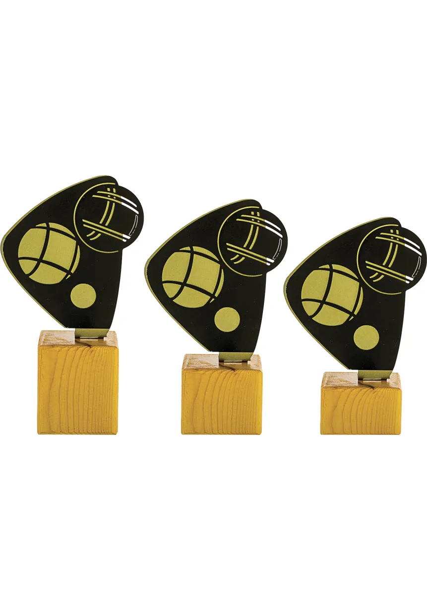 Trofeo Petanca en Metal/Madera