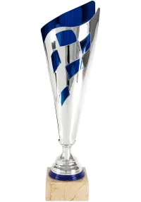 Trofeo copa corte geomtrico azul