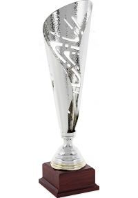 Trophy cup cut geometric laurel red